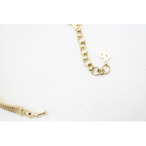 221 - A group of vintage designer costume jewellery comprising two Christian Dior necklaces, one of flat '... 