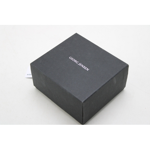 222 - Georg Jensen: a silver love or reef knot open cuff bangle of double strand form, marked with circula... 