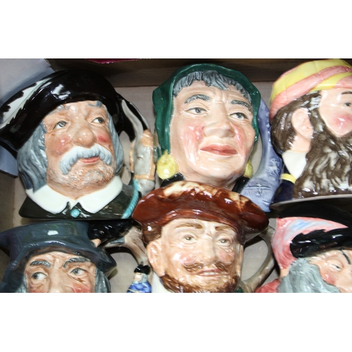 184 - Small Royal Doulton character jugs to include Fortune Teller, W G Grace, Pickwick and others (12).