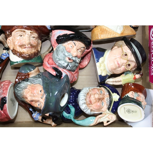 184 - Small Royal Doulton character jugs to include Fortune Teller, W G Grace, Pickwick and others (12).