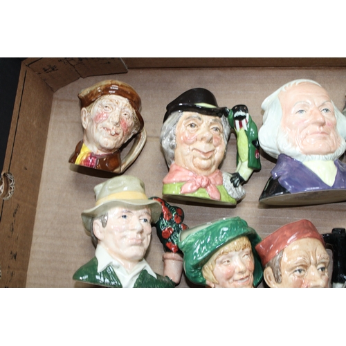 185 - Small Royal Doulton character jugs to include Walrus and the Carpenter, Pied Piper, Churchill and ot... 