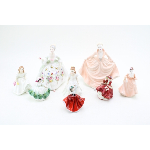 192 - Royal Doulton and Coalport figurines to include Diana, Grand Entrance, Lynsey and others (8).