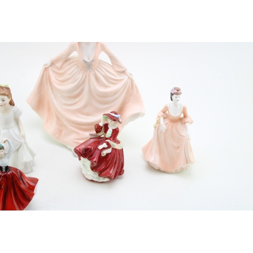 192 - Royal Doulton and Coalport figurines to include Diana, Grand Entrance, Lynsey and others (8).