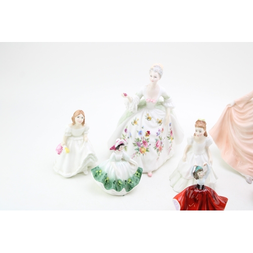 192 - Royal Doulton and Coalport figurines to include Diana, Grand Entrance, Lynsey and others (8).