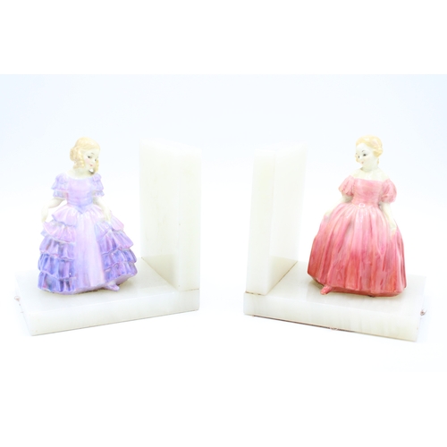 199 - A pair of Royal Doulton bookends Rose HN1416 and Sweeting HN1935