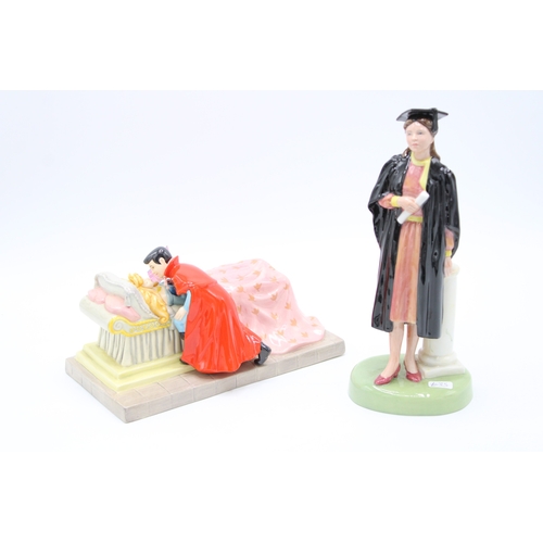 203 - Royal Doulton figures Loves First Kiss SB7 and The Graduate HN3016 (2).