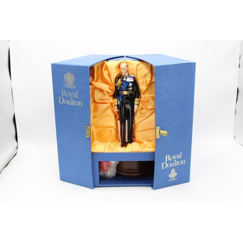208 - Royal Doulton figure HRH Prince Philip Duke of Edinburgh, HN2386, boxed with wooden base.