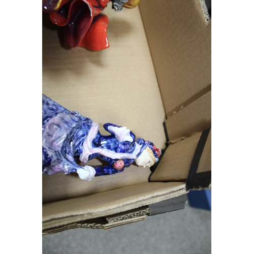 212 - Royal Doulton figures Elsie Maynard HN2902, Joan of Arc HN3681, Alfred the Great HN3821, Les Paraplu... 