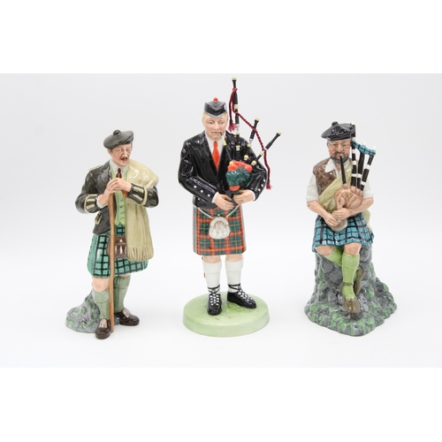217 - Royal Doulton figures The Laird HN2361, The Piper HN2907, The Piper HN3444
