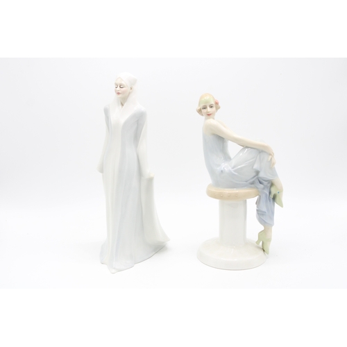 228 - Royal Doulton figures to include Flirtation and Sophistication (2).