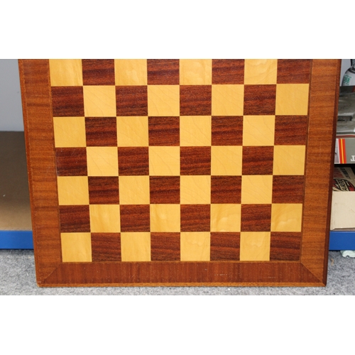 273 - A Mid Century Inlaid Wooden Chess Board of Large Size