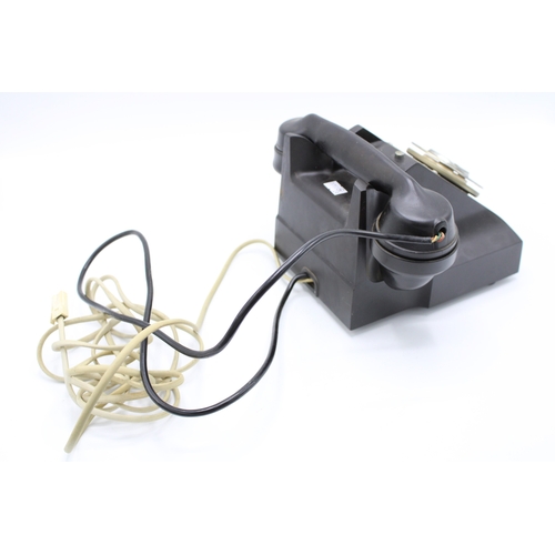 274 - G.P.O. bakelite telephone, E2 6295, 'Call Exchange' plate, 15cm tall.