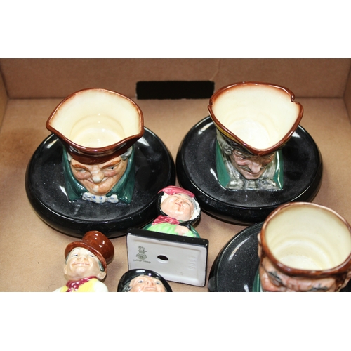 281 - Three Royal Doulton ashtrays Old Charley D5599, Dick Turpin, John Barleycorn D3602 together with a c... 