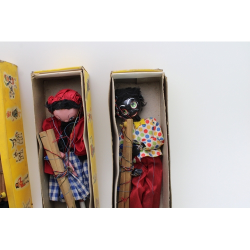 Three boxed Pelham Puppets to include Witch, Golly and Gypsy Girl ...