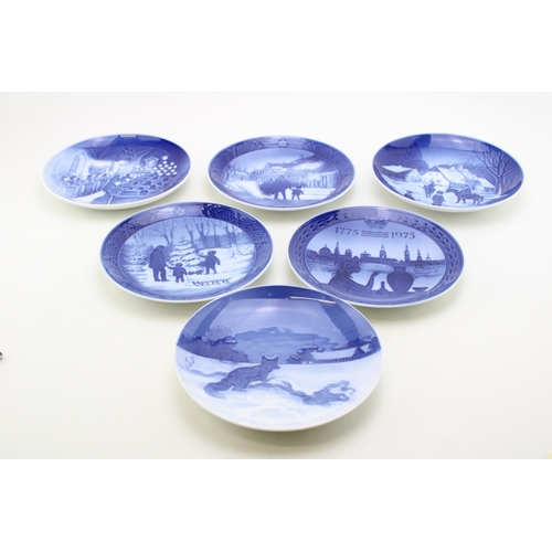 217 - A collection of Royal Copenhagen / B&G year plates to include 1929, 1979, 1975, 1968, 1994 and 1980 ... 