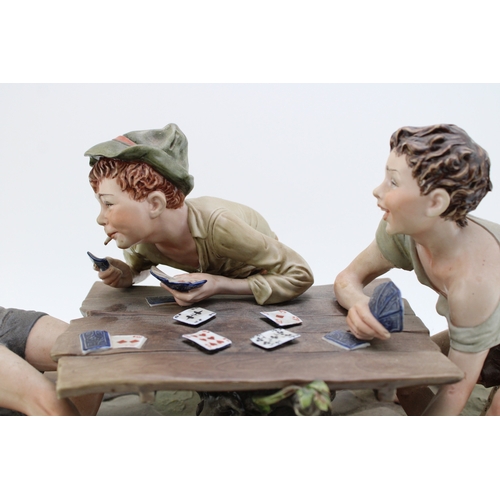 218 - Capodimonte porcelain figure group, modelled as 