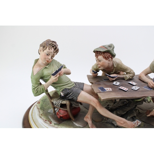 218 - Capodimonte porcelain figure group, modelled as 