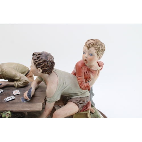 218 - Capodimonte porcelain figure group, modelled as 