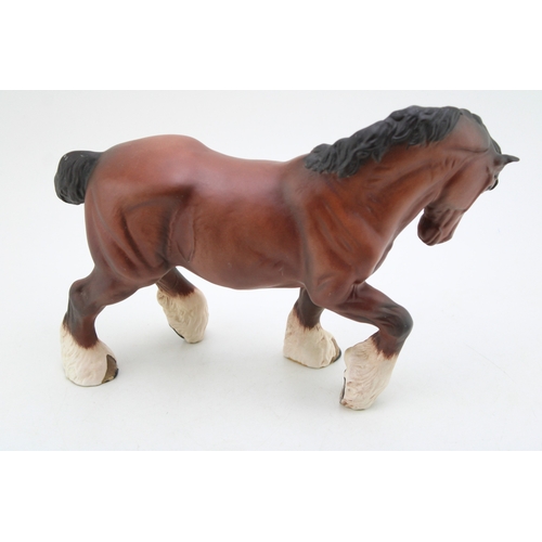 102 - Beswick large action shire, matt brown, 2578.