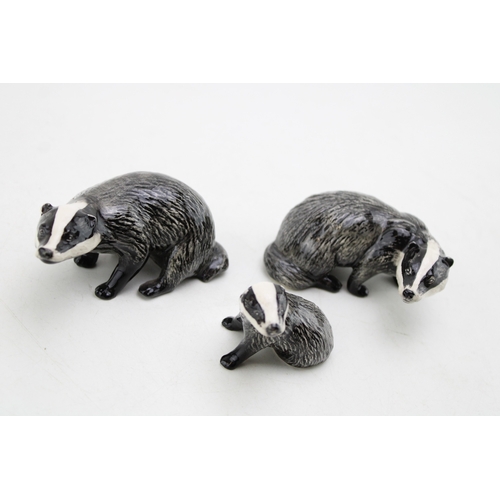 122 - Three Beswick Badgers (3).