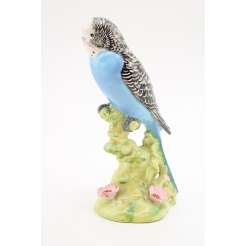 143 - Beswick Blue Budgie 1217, raised flowers.