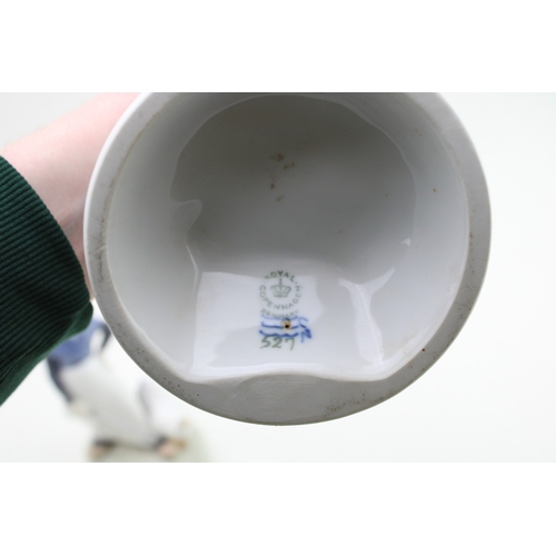 186 - Royal Copenhagaen figure of a girl with a goose 527 and one similar, 528, tallest 23cm tall.