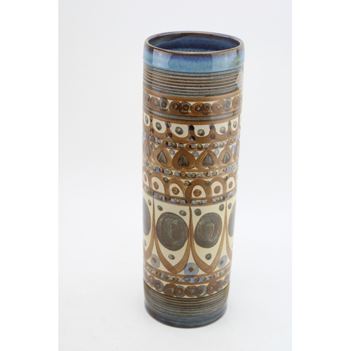 199 - 1970s signed Aztec Design Denby Vase, 32cm tall.