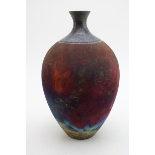 204 - A Raku Ceramics Studio Pottery Vase By Tim Kitchell The St David's Pottery