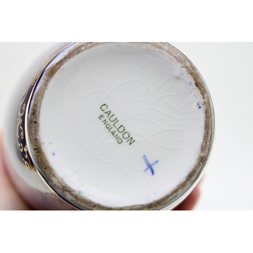 222 - Cauldon pottery vase, decorated with traditional oriental scenes, 27.5cm tall.