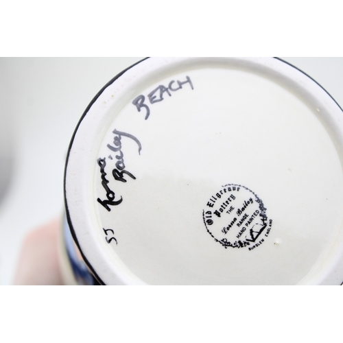 23 - Lorna Bailey vase in the Beach design, with Old Ellgreave backstamp, 19m tall.