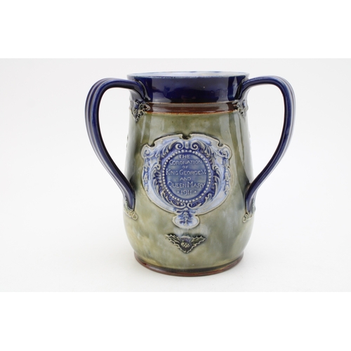 269 - Royal Doulton stoneware tyg for 'The Coronation of King George V and Queen Mary 1911', 17cm tall.
