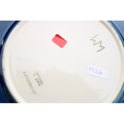 28 - Moorcroft Reeds at Sunset charger, 25cm diameter.