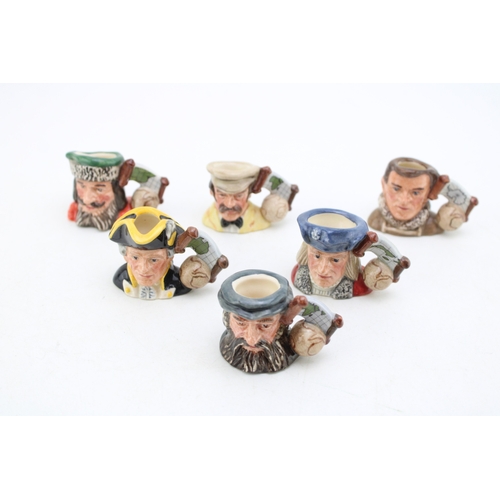 282 - A set of Royal Doulton tiny character jugs The Explorers comprising Columbus D7081, Dr Livingstone D... 