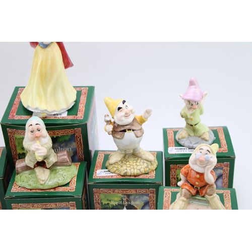 297 - Boxed Royal Doulton figures Snow White and the Seven Dwarfs (8).