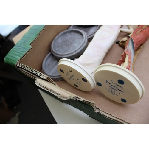 300 - Five Royal Doulton classic figures Stephanie CL3985 x  2, Celebration CL4011, Christina CL3991, Juli... 