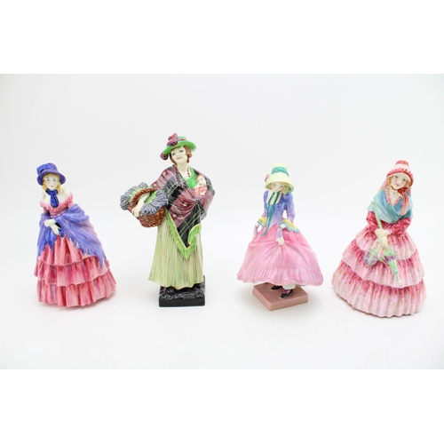 307 - Royal Doulton figurines Pantalettes HN1412, Lady Clare, Victorian Lady Hn728, Sweet Lavender HN1373