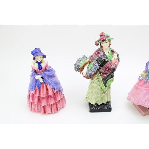 307 - Royal Doulton figurines Pantalettes HN1412, Lady Clare, Victorian Lady Hn728, Sweet Lavender HN1373