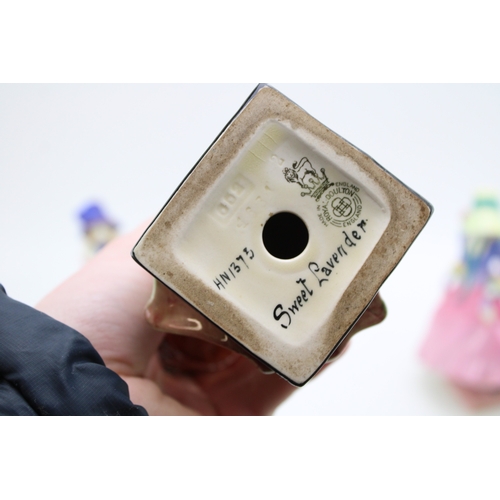 307 - Royal Doulton figurines Pantalettes HN1412, Lady Clare, Victorian Lady Hn728, Sweet Lavender HN1373