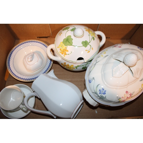 330 - A collection of Villeroy Boch Dinnerware and Teaware to include patterns such as Riveira, Geranium, ... 