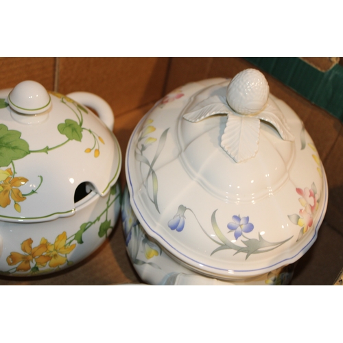 330 - A collection of Villeroy Boch Dinnerware and Teaware to include patterns such as Riveira, Geranium, ... 