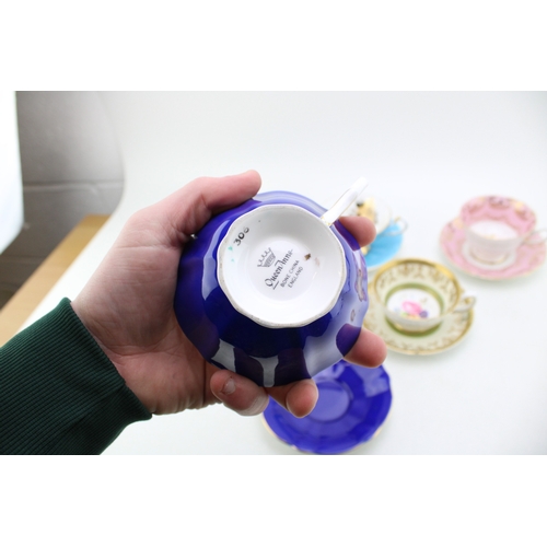 335 - A collection of cups and saucers to include Royal Albert, Royal Grafton and others (6).