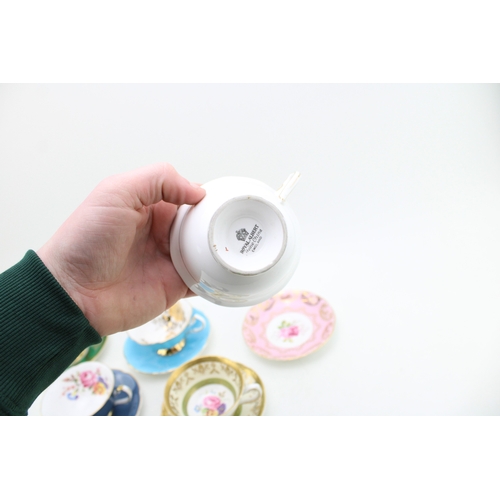 335 - A collection of cups and saucers to include Royal Albert, Royal Grafton and others (6).