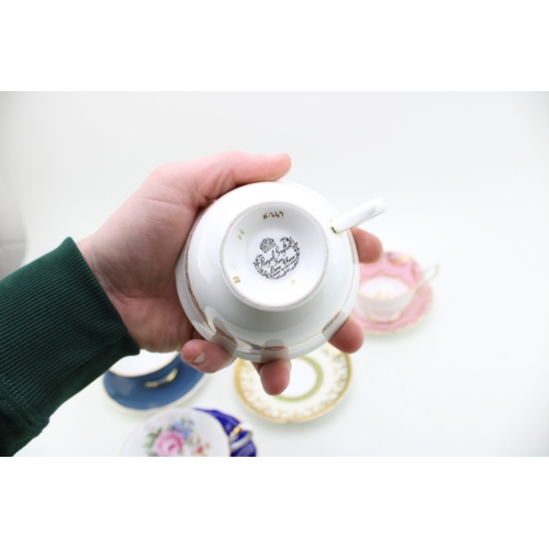 335 - A collection of cups and saucers to include Royal Albert, Royal Grafton and others (6).