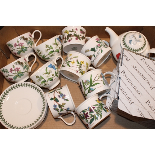 341 - Portmeirion teaware to include, 'Botanic Garden' pattern 1 pint teapot, six cups and saucers and six... 