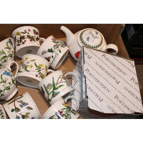 341 - Portmeirion teaware to include, 'Botanic Garden' pattern 1 pint teapot, six cups and saucers and six... 