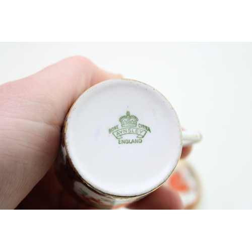 349 - An Aynsley coffee cup and saucer with Imari decoration together with another Aynsley cup and saucer ... 