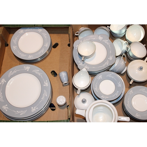354 - A large quantity of Minton tea and dinner ware in the 'Grey Cameo' S 664 pattern, to include teapot,... 