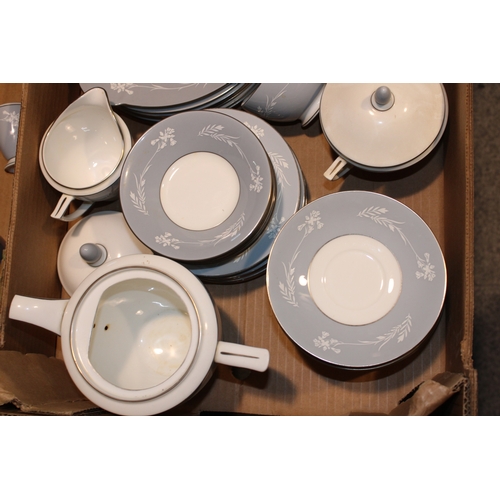 354 - A large quantity of Minton tea and dinner ware in the 'Grey Cameo' S 664 pattern, to include teapot,... 