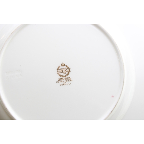 359 - Four Minton and two Coalport plates, 6710/C, H4312 and H4312, cobalt blue, blue and pink ground with... 