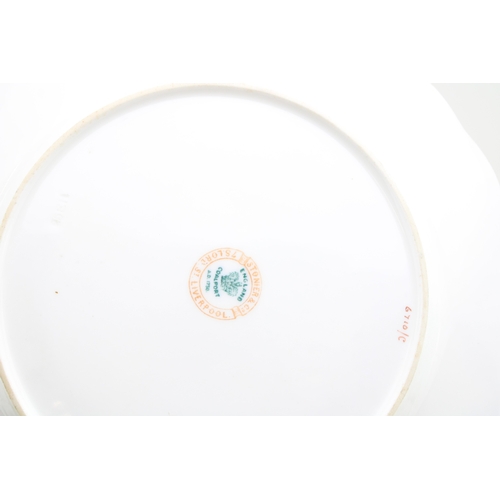 359 - Four Minton and two Coalport plates, 6710/C, H4312 and H4312, cobalt blue, blue and pink ground with... 